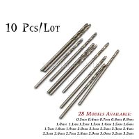 10pcs/lot Micro High Speed Steel HSS Straight Shank Mini Twist Drill Bits Electric Drill Rotary Power Tools 0.5 1.0 2.0 3.5MM