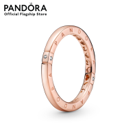 Pandora logo Pandora Rose ring with clear cubic zirconia แหวน แหวนสีโรส แหวนแพนดอร่า แพนดอร่า