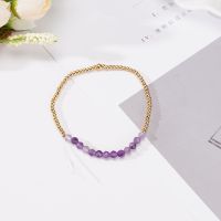 [COD] 2022 and simple fashion non-fading gold beads natural stone 4mm beaded bracelet