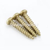 10-20pcs M3 M3.5 M4 M5 Brass Mini Micro Cross Phillips Round Pan Head Self Tapping Wood Screw