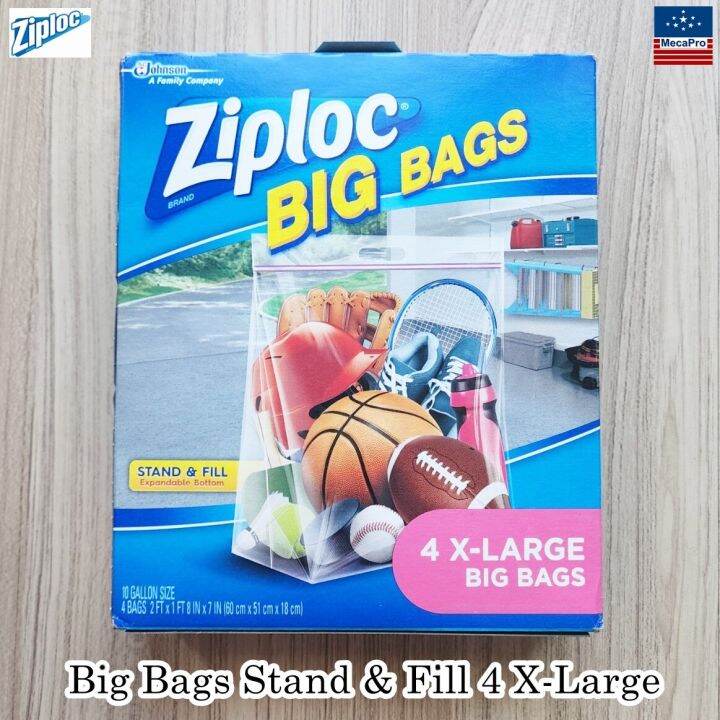Ziploc® Big Bags Stand & Fill ถุงจัดเก็บอุปกรณ์ ห้องเรียน สำนักงาน เก็บ