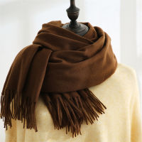 Designer Autumn winter women scarf Solid color warm cashmere scarves Tassels shawls Fashion brand neck bandana pashmina