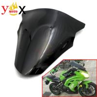 Black ABS Motorcycle Front Windshield WindScreen Deflectors For Kawasaki Ninja 650 EX650 EX650A EX650E EX650F ER6F ER-6F 2012-14