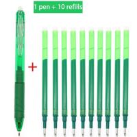 ชุดกระสุนปากกาหมึกเจลลบได้0.5มม. สีน้ำเงิน/ดำ/เขียว/แดงหมึกเมจิกชุดเติมลบได้สำหรับโรงเรียนเครื่องมืองานเขียนในออฟฟิศ