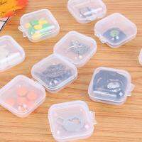 Transparent plastic small square box jewelry box earplug jewelry box fish box hook box storage mini storage D2R3