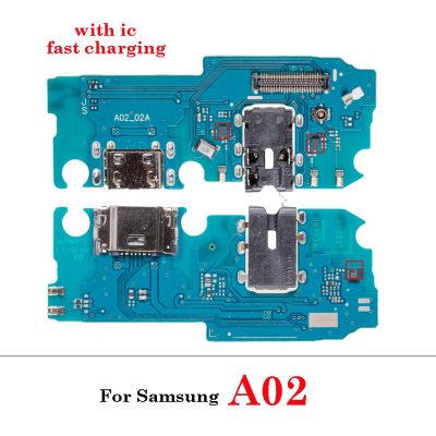 สำหรับ Samsung A02 A02S A03คอร์ A12 A13 Nacho A22 A32 A33 A53 4G 5G เครื่องชาร์จ USB ช่องเสียบแจ็คพอร์ตสายแผงวงจรเคเบิลแบบยืดหยุ่นชาร์จ