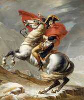 นโปเลียนข้ามเทือกเขาแอลป์โดย Jacques-Louis David Napoleon 1ศิลปะบนผนังประวัติศาสตร์พิมพ์ฝรั่งเศสบ้านผ้าใบ1ชิ้นภายในกรอบหรือไร้กรอบ