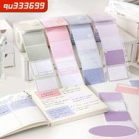 QU333699 256 PCS/Box แบบม้วนดึงออก แผ่นบันทึกย่อ ดีไอวาย สีไล่ระดับสี แผ่นบันทึก tearable ความเรียบง่ายเรียบง่าย สติกเกอร์สมุดติดรูป ของขวัญสำหรับนักเรียน