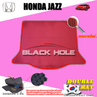 Honda Jazz GE ปี 2008 - 2013 พรมรถยนต์Jazz พรมเข้ารูปสองชั้นแบบรูรังผึ้ง Blackhole Double Mat