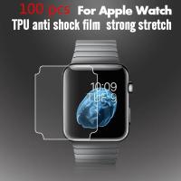 ◙✳✳ 100 sztuk/partia ochraniacz ekranu do zegarka Apple Watch Series 4 3 2 1 38mm 42mm 40mm 44mm Anti-Scratch TPU miękka folia na cały telefon