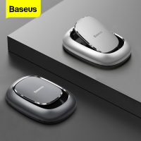 BASEUS 2 ชิ้นมินิรถตะขอที่ยึดสติกเตอร์ในรถคลิปยึดรถสำหรับหูฟังมีสายที่สำคัญตะขอแขวนผนังorgaizer