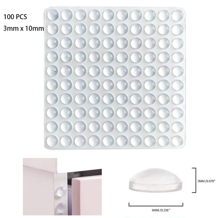 100-pcs-cabinet-door-bumpers-clear-soft-self-adhesive-rubber-pads-sound-dampening-transparent-rubber-feet-for-drawers-glass-tops-picture-frames-cutting-boards-small-kitchen-furniture