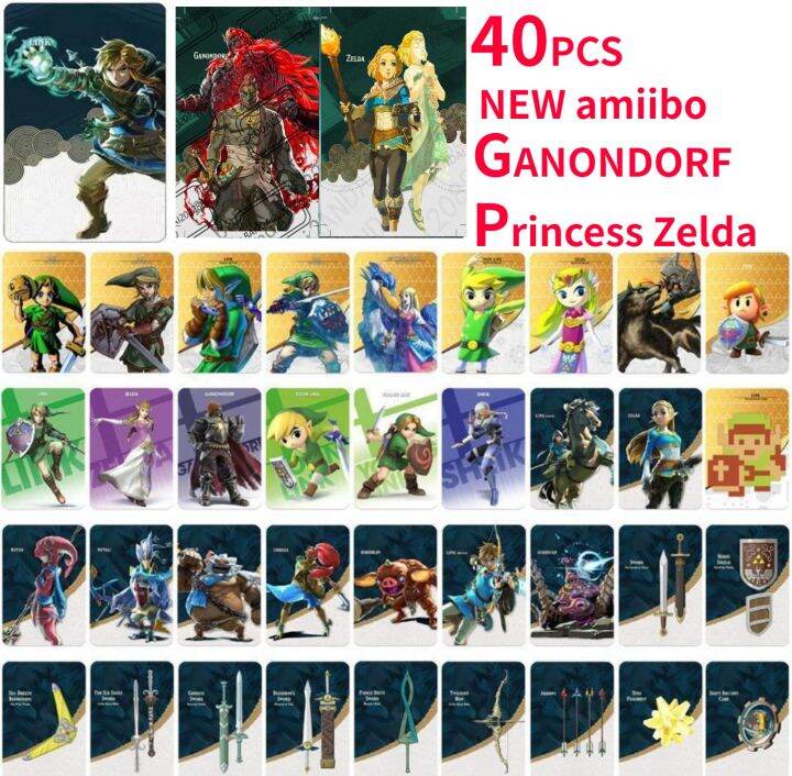 40ชิ้น-zelda-gonondorf-amiibo-น้ำตาของกษัตริย์-zelda-ghost-อุปกรณ์ดาบแห่งพระเจ้า-crossover-saklar-kartu-ชิปจากเกม-nfc