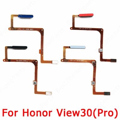 Sensor Sidik Jari Asli untuk Huawei Honor View 30 Pro Tombol Rumah Pita Suku Cadang Pengganti Kabel Fleksibel