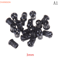 ?【Lowest price】CHANGDA 20pcs 3/5/8/10mm โคมไฟพลาสติก LED DIODE Holder Black CLIP BEZEL MOUNT