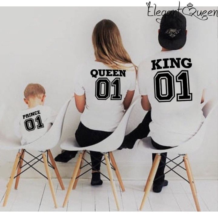 สง่างาม-เสื้อ-ceen-king-พ่อแม่ลูก01ราชินีเจ้าชายชุดครอบครัวน่ารัก