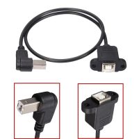 50ยูเอสบีซม. 2.0ข้อศอก B ชายกับหญิงสาย Usb ชนิด B ซ็อกเก็ตลวดเมาท์แผงเครื่องพิมพ์อะแดปเตอร์ปลั๊กต่อสายไฟฟ้า