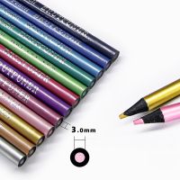 ชุดแบบร่างภาพวาดดินสอสีเมทัลลิค12สีดินสอสีอุปกรณ์ศิลปะอาชีพสำหรับศิลปิน