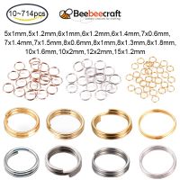 10-714 pc 304 Stainless Steel Split Rings Double Loop Jump Ring Close but Unsoldered Jewelry Linking Rings for Earring Pendants Key Chains Jewelry DIY Craft Making