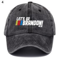 Lets Go Brandon FJB Dad Hat Baseball Cap for Men Funny Washed Denim Adjustable Hats Fashionable Temperamental Distinctive New