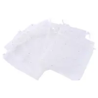 25 Pcs 9.5cm x11.5cm White Organza Gift Bags Wedding/Christmas Favor