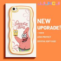 Jjlingji เคสสำหรับ VIVO Y67 Y66 V5 V5s V5 Lite V5 Plus เคส X9s X9ปลาดาวแพททริกมาการองลายคลื่นกันกระแทกแบบใสนิ่มเคสมือถือโปร่งใสลายกล้องถ่ายรูปฝาครอบป้องกันซิลิกาเจลที่สร้างสรรค์