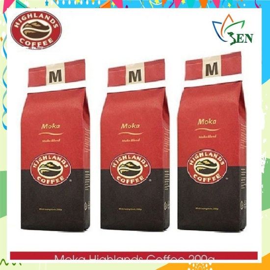 Senxanh cafe combo 3 gói cà phê rang xay moka highlands coffee 200g - ảnh sản phẩm 8