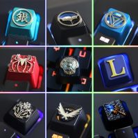 1Pc สังกะสีอลูมิเนียมอัลลอยด์ Key Cap คีย์บอร์ด Keycap สำหรับ LOL DOTA 2 OW R4ความสูง Stereoscopic Relief