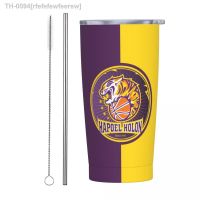 ☫ rfefefewfeerew Hapoel Holon Isolado Tumbler 20oz Tumbler com Tampas e Palhas Aço Inoxidável Viagem Caneca Copo de Café