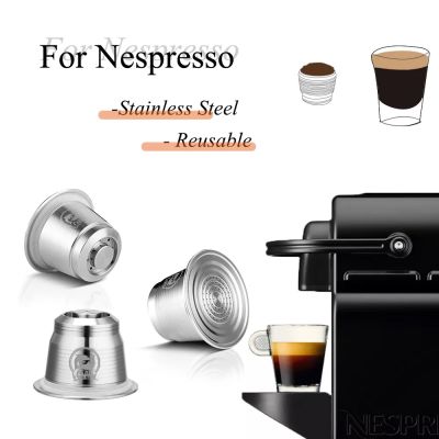 【YF】 Cápsula de café reutilizável em aço inoxidável suporte permanente para cafeteira compatível com a linha original da nespresso