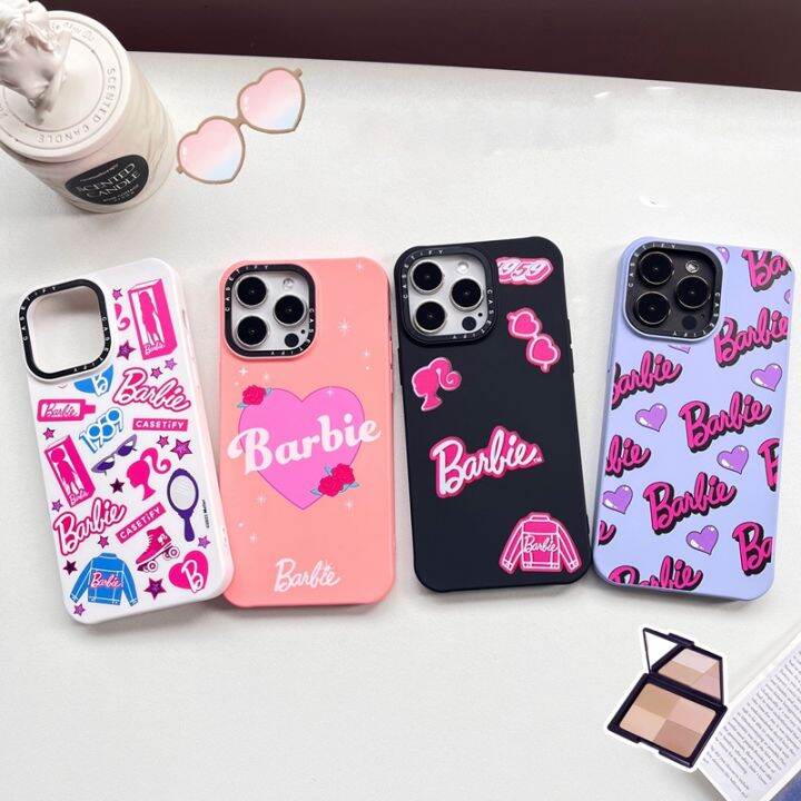 CASETIFY Barbie Stickermania Logo Heart Case For iPhone 15 14 11 12 13 ...