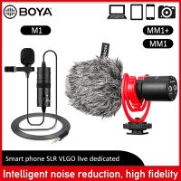 BOYA BY-M1MM1MM1 Video Record Microphone Lavalier Audio Collar Condenser Lapel Mic for Camera Youtube iPhone Android Smartphone