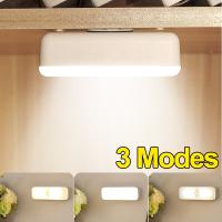 ▪☌ 3 Modes Mini LED Night Lights USB Rechargeable Desk Lamps Kitchen Bedroom Emergency Magnetic Light Dimmable Study Reading Lamp