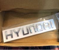 โลโก้ตัวอักษรแยก ฮุนได ชุบโครเมี่ยม 14.5cm * 2.3cm hyundai emblem elantra sonata accent Santa fe Tucson logo letter