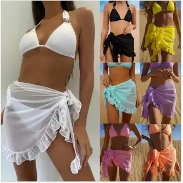 Women beach Wrap Skirt Wrap Kaftan Sarong Beach Skirts Swimsuit Bikini  Cover-Ups