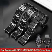 Ceramic case watchband suit for Armani watch AR1451 AR1452 AR70002 AR1400 AR1410 mens strap 22mm 24mm Folding buckle wrist band