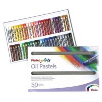 Pentel เพนเทล สีชอล์คน้ำมันคุณภาพสูง Oil Pastels 50 แท่ง 49 สี