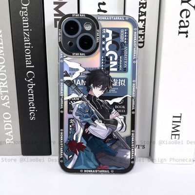 Honkai Star Rail Dan Heng Angle Eyes Phone Case for Iphone 14 13 12 11 Pro Max Mini 7 8 Plus Xs Xr X Se 2022 Laser Clear Cover