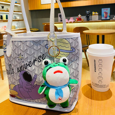 Cute Frog Doll Plush Pendant Keyring Anime Stuffed Toys Plushine Home Decor Gift for Kids