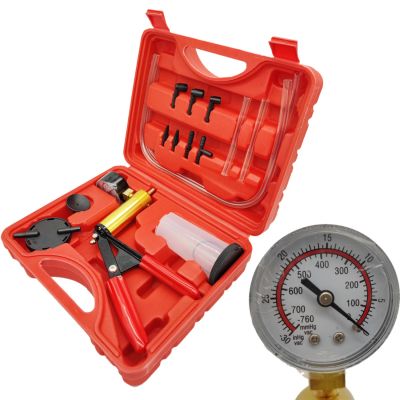 Multifunctional Hand Held Brake Bleeder Tester Set Vacuum Pump Car Automotive Self Kit Brake Bleeder Screw Adapter Carrying Case