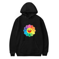 Sudadera con capucha de flores y arcoíris para hombre y mujer, Jersey informal de manga larga con estampado de flores, estilo Hip Hop, talla 4XL, nuevo diseño de moda