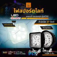 1ชิ้น ใหม่!! LED 12V-24V ไฟสปอร์ตไลท์ อลูมิเนียม ความหนา 5.5 CM. รถบรรทุก รถยนต์ รถออฟโรด และรถทั่วไป (Blaze)