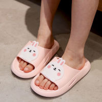 Pink Rabbit Cartoon Children Slippers Summer Soft Sole Indoor Bathroom Shoes Boy Girl Non-Slip Comfort Home Slippers Baby Shoes