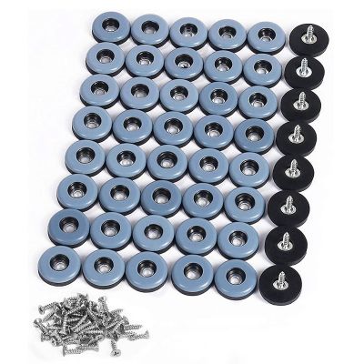 480Pcs Furniture Gliders PTFE Easy Moving Sliders with Screw Floor Protector for Tiled Hardwood Floors(25mm Round)
