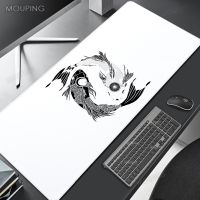 ☍❅ White Mousepad Xxl Mouse Pad Art Deskmat 90x40 Fish Office Accessories Black Mouse Pads Large Anime Keyboard Minimalist 80x30