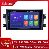 Seicane - Android 10.0 IPS หน้าจอสัมผัสสำหรับ 2006-2012 Suzuki SX4 พร้อมวิทยุOBD2 3 กรัมWIFIบลูทูธเพลงDVR AUX OBD2 พวงมาลัยควบคุมล้อกระจกลิงค์DVRกล้องสำรอง