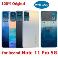 100% ของแท้สำหรับ Redmi Note 11 Pro 5G เคสกระจกหลังฝาหลังปิดโทรศัพท์กระเป๋าใส่กล้องหลังพร้อมที่เปลี่ยนกรอบกรอบหน้าจอ