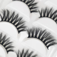 ANIFLY 5 Pairs of Artificial Mink Soft False Eyelashes Fluffy and Long Thick Eyelashes Slender Natural Eyelashes Wholesale Lash