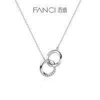 [COD]Fanci สร้อยคอคู่รักแบบแหวนคู่ Fan Qi Mobius สำหรับผู้หญิงการออกแบบเฉพาะกลุ่มเครื่องประดับคู่แบบเรียบง่ายระดับไฮเอนด์