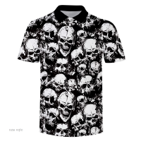 Style Summer 2023 NEW LCFA32 Summer Mens Polos Shirts Fashion Men Skull Punk Funny Short Sleeve Polos Shirts Male Print Tops Tees Para Hombre ClothingNew product，Canbe customization high-quality